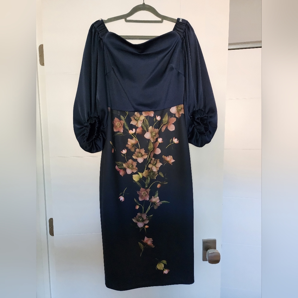 Ted Baker Midi Floral Dress Size S